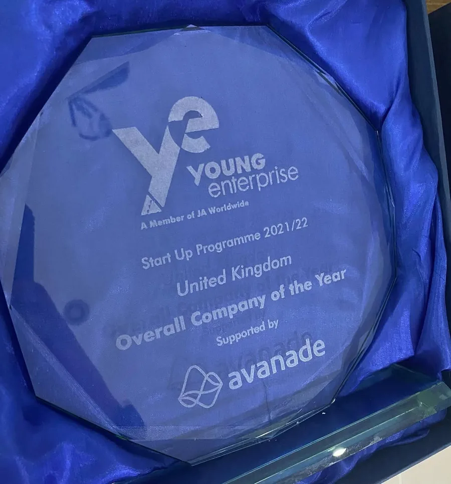 Young Enterprise trophy: United Kingdom Overall Company of the Year 2021/22