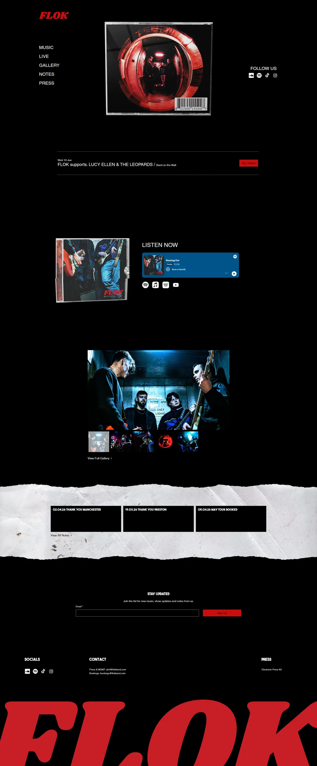 Full capture of the FLOK website